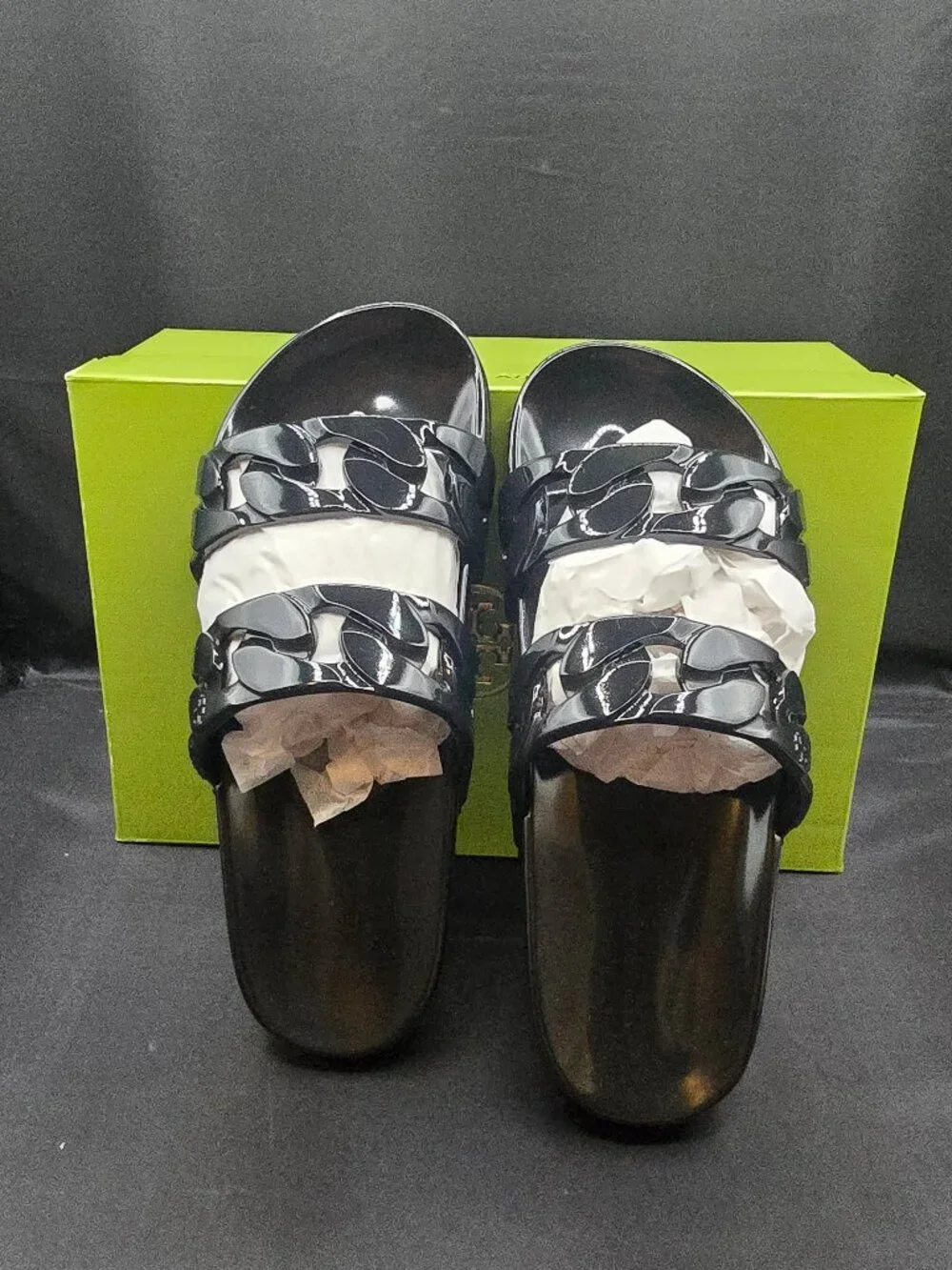 Tory Burch Adrien Jelly Slide Black 9